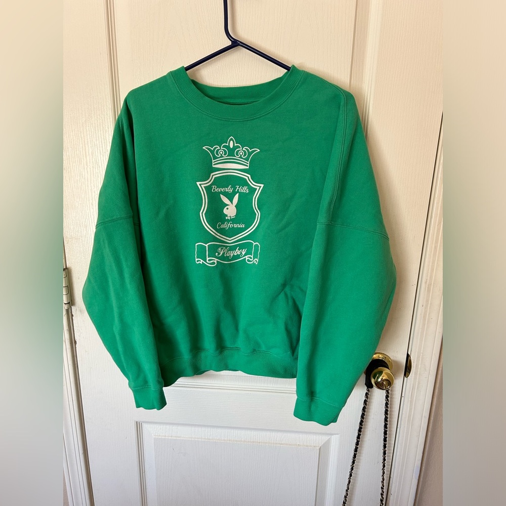 Green Playboy Crewneck. Size medium